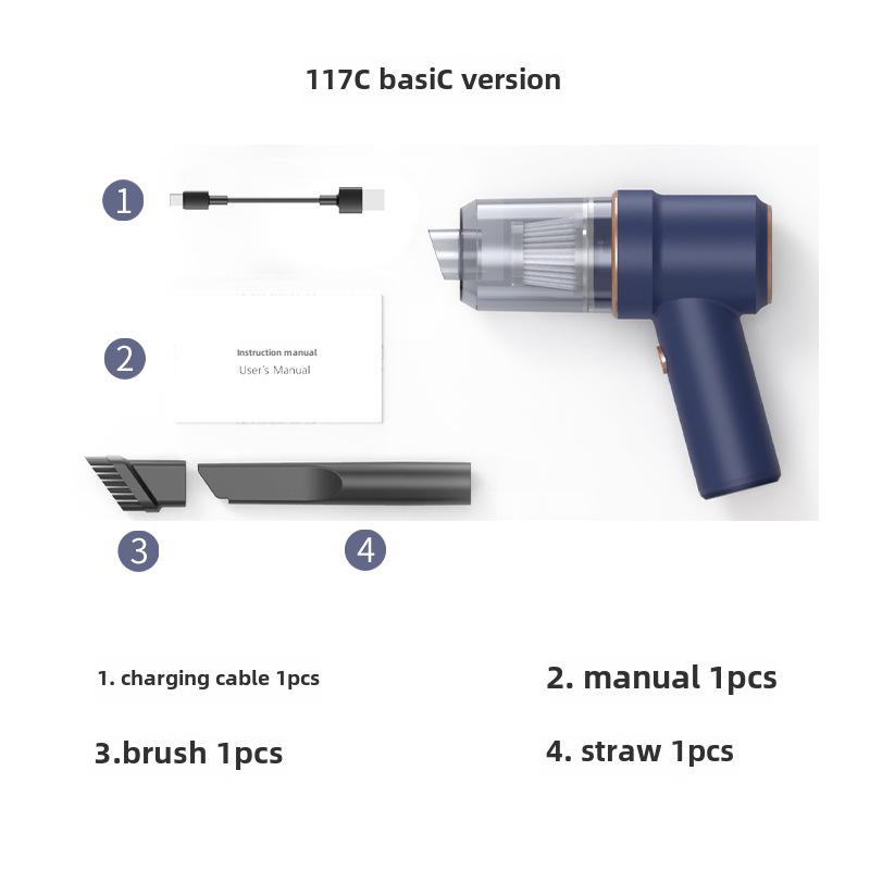 High-Power Handheld Car Vacuum & Dust Blower with Wireless Charging