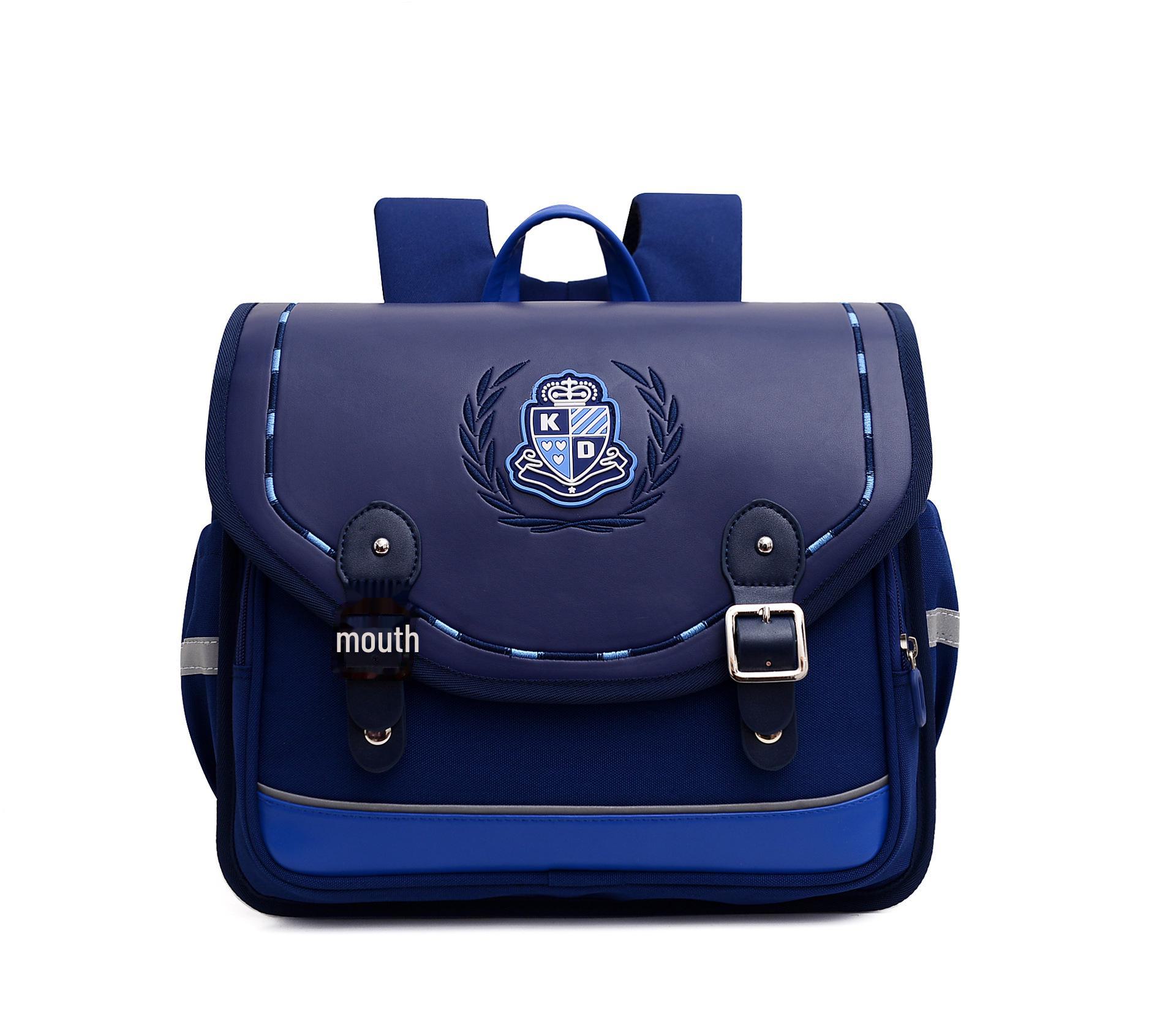 

Британский водонепроницаемый школьный рюкзак для детей: Защита позвоночника, легкая, классы 1-6 морской синий