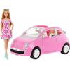 Barbie Doll Doll and Fiat 500 Set with a Blonde Doll HRG59