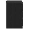 Desk with Storage Black Oak Effect 140 X 50 X 76 Cm