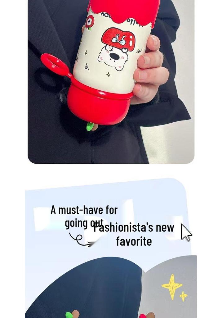 Cartoon Apple 316 Stainless Steel Mini Insulated Thermos Cup