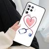 Cute Stethoscope Heart Case For Oppo A40 A60 A80 A5 Pro A15 A16 A17 A57 A77 A94 A74 A54 A76 A96 A18 A38 A58 A78 A98