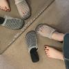 Half slippers women's summer wear new fishing nets with fisherman shoes bag head 2025 skirt cool slippers hole niche French