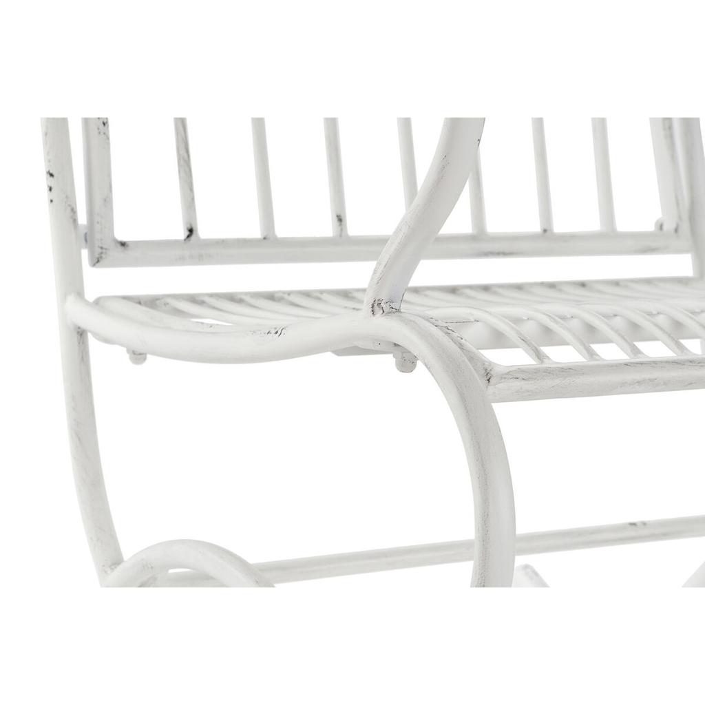Home ESPRIT Rocking Chair White Metal 60 X 90 X 96.5 Cm
