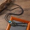 Men Bolo Tie Metal Eagle Bird Stone Cowboy Hat Western Necklace Costume Accessory