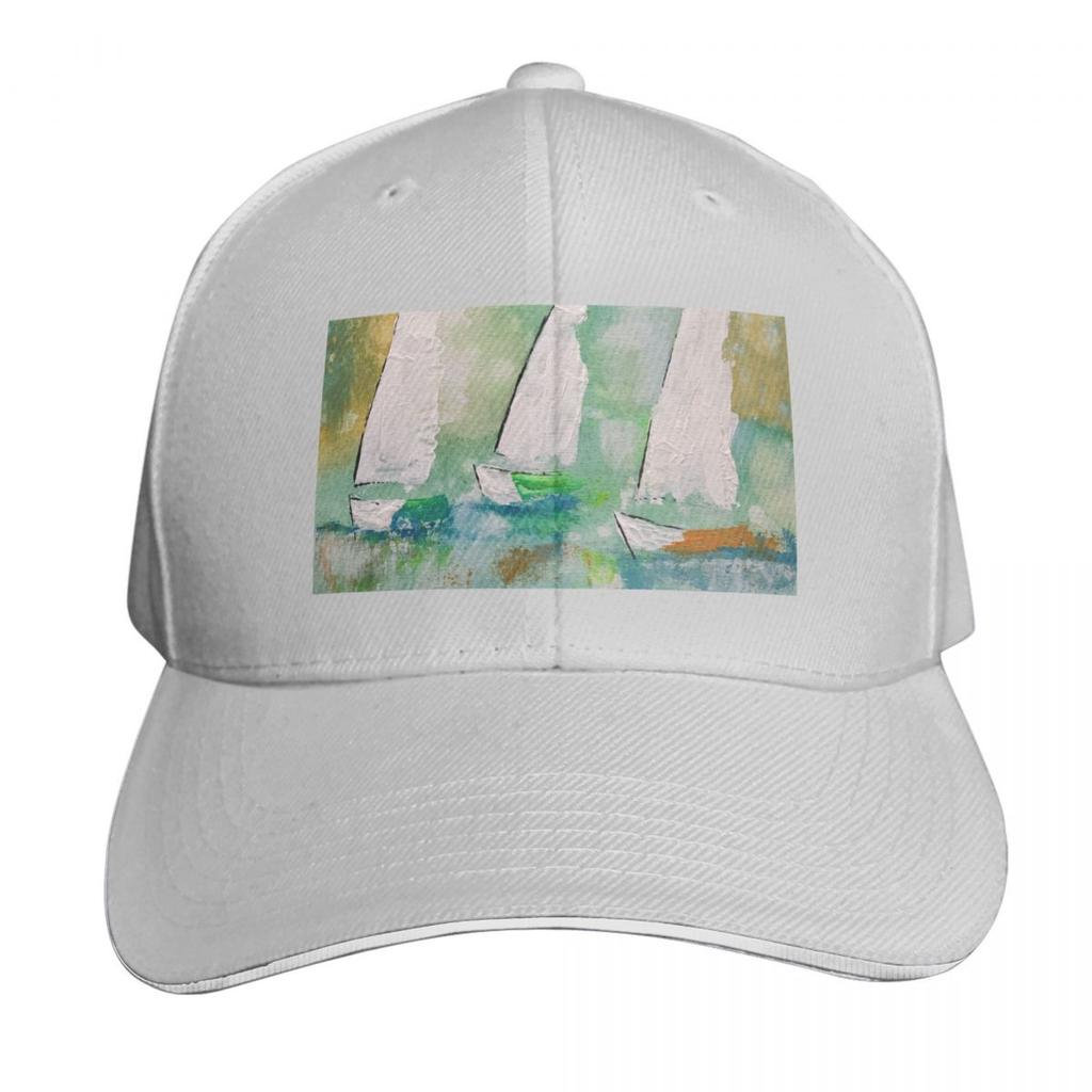 Sailboats On the Sea Baseball Cap Luxury Caps Mountaineering Luxury Hat Golf Hat Unisex Hats Unisex Womens