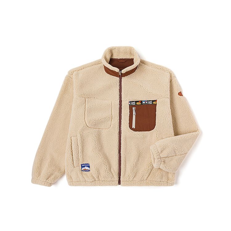 X I Am Not Fat Tiger Series FW23 Comfortable Version Zipper Imitation Lamb Fleece Cotton Jacket Men jackets Beige LMT007131204202A03034