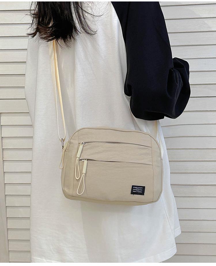 2025 Korean Style Canvas Crossbody Bag - Women's Simple, Casual, Versatile