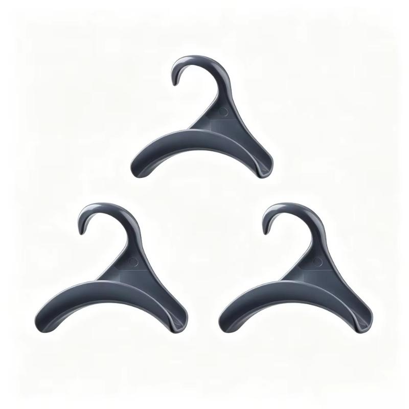 3/5Pcs White Plastic Purse Hanger Hooks Smooth Anti Scratch Edge Curved Design For Closet Storage