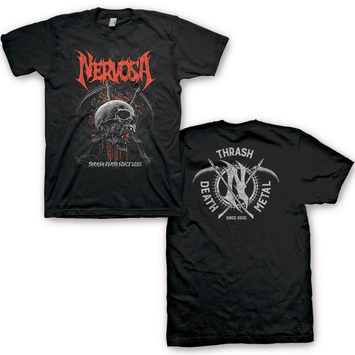 Nervosa Skull Chaos Double Sided T-Shirt M