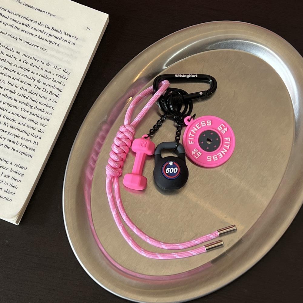 

with D-shaped Buckle Barbell Plates Key Chain Mini Fitness Series Pendant Fitness Prople Style 7