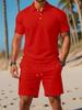 Premium Loose-Fit Versatile Short-Sleeve Polo Shirt and Shorts Summer Set