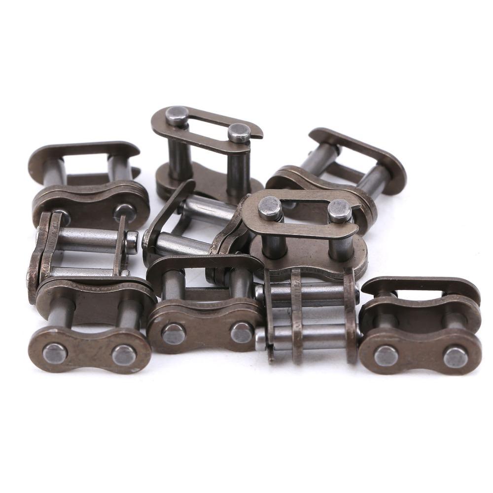 10Pcs Iron Chain Connecting Link Easy Installation Roller Chain Connecting Links Replacement Repair