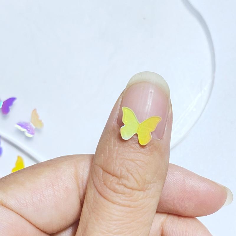 40Pcs New Cute Mini 8*10mm Cartoon Butterfly Flat Back Resin Cabochons Scrapbooking DIY Jewelry Craft Decoration Accessories