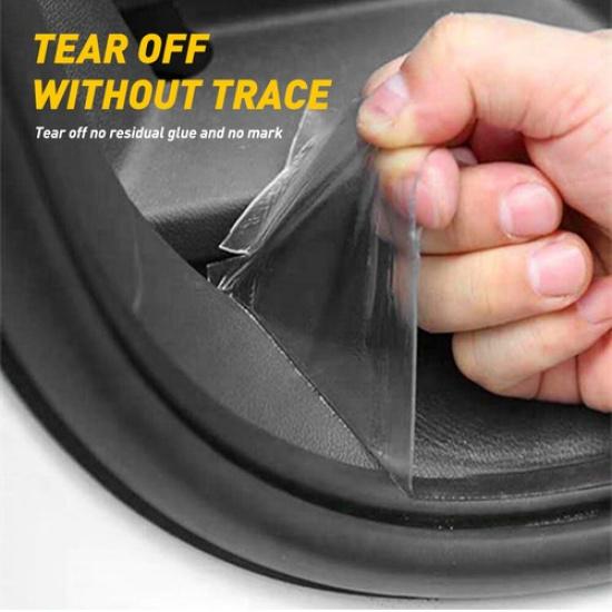5CM Car Plate Door Sill Scuff Cover Anti Scratch Sticker Accessories Transparent
