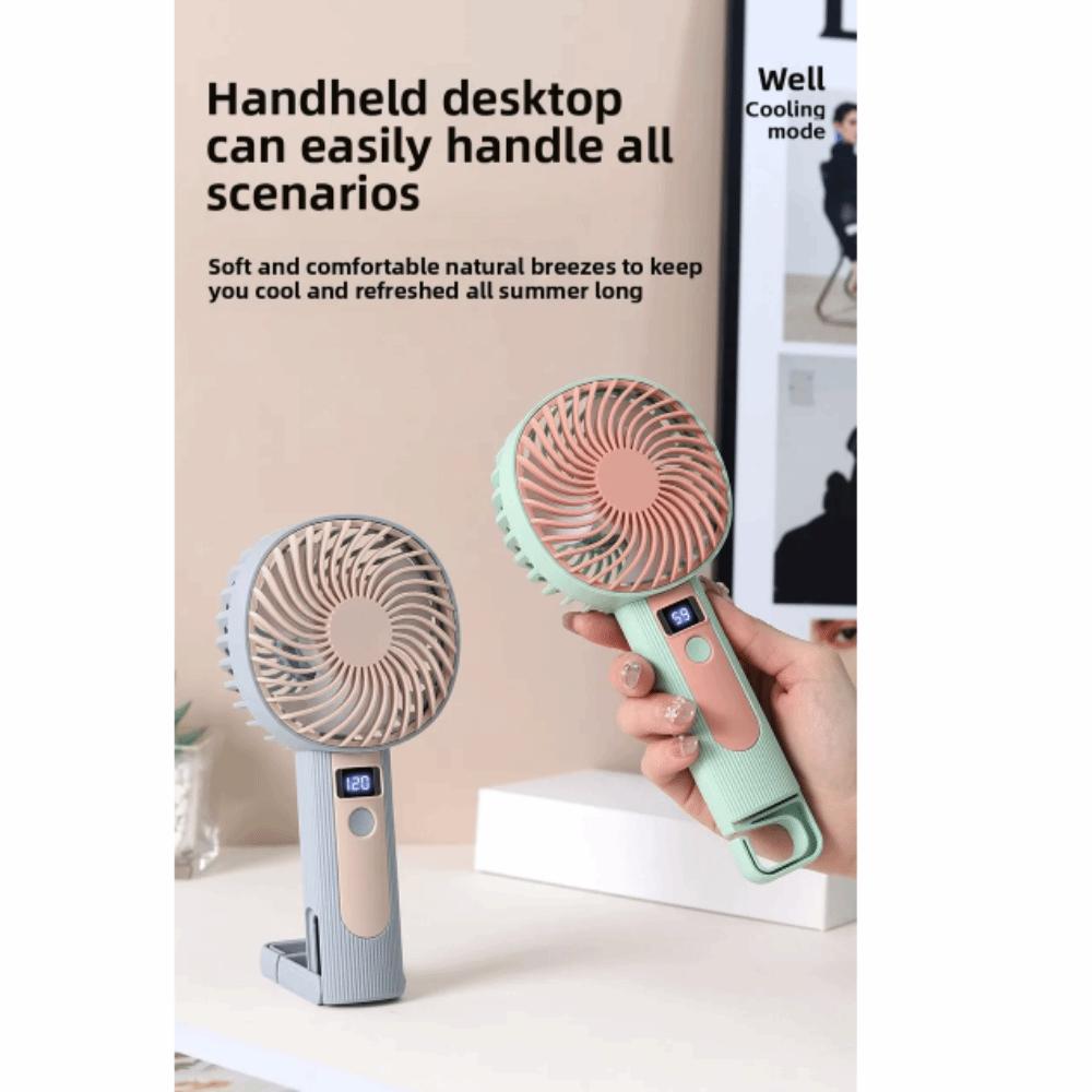 USB Rechargeable Mini Portable Cooling Fan 120 Speeds Desktop Standing Fan  Outdoor Sports