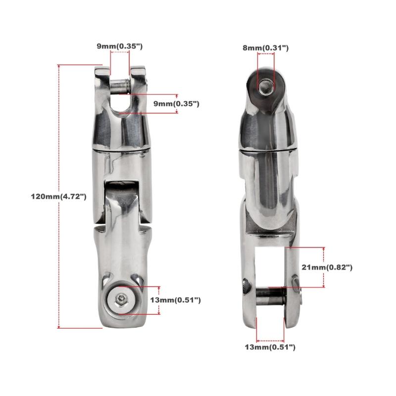 Boten Ankers Zwenkringen Connector Roestvrij Staal Eén Sectie Ankers Connector Ankers