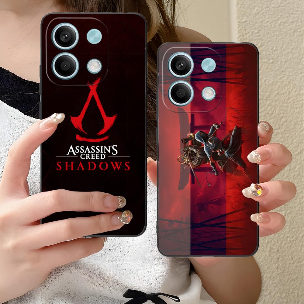 Assassin Shadow Handyhülle für Xiaomi Redmi Note 14 13 12 11 10 9 S A Pro Plus Lite 5G Schwarze Abdeckung Handys Smartphone