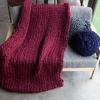 Thick Yarn Soft Warm Large Winter Bed Sofa Hand Knitted Blanket Home