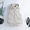 Winter new hooded with thickened loose coat women's short cotton vest jacket