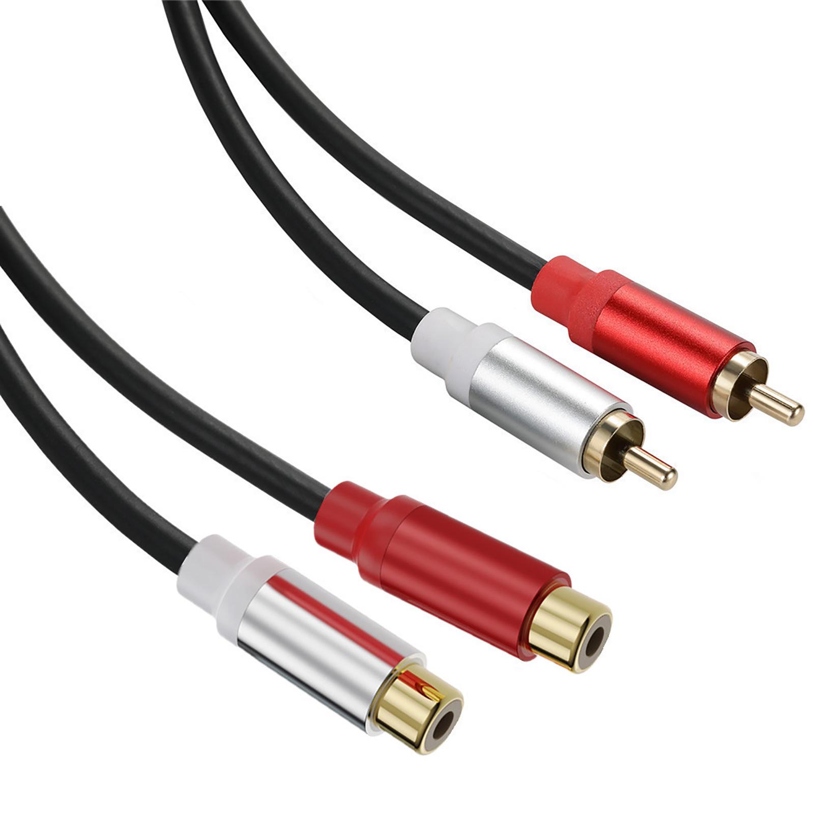 

Convenient Male to Female RCA Cable 2 RCA Extension Cable Bidirectional Transmission Improve Sound Experience Wire 30