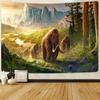 Lion King Volcano Tornado Tapestry Dragon Snake Dinosaur Wall Hanging Bedroom Room Aesthetic Decoration Home Decor