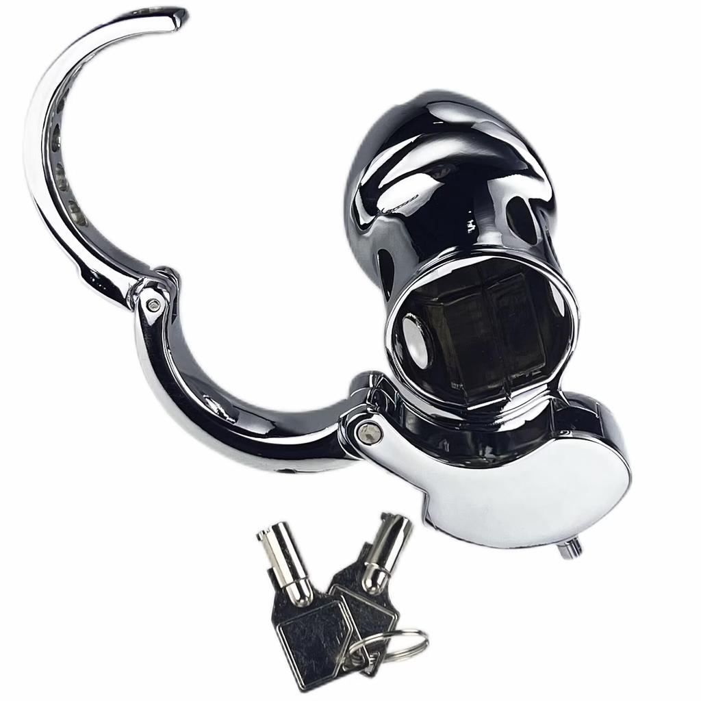 Verstellbarer, unsichtbarer Keuschheitskäfig und Schloss aus Metall für Männer