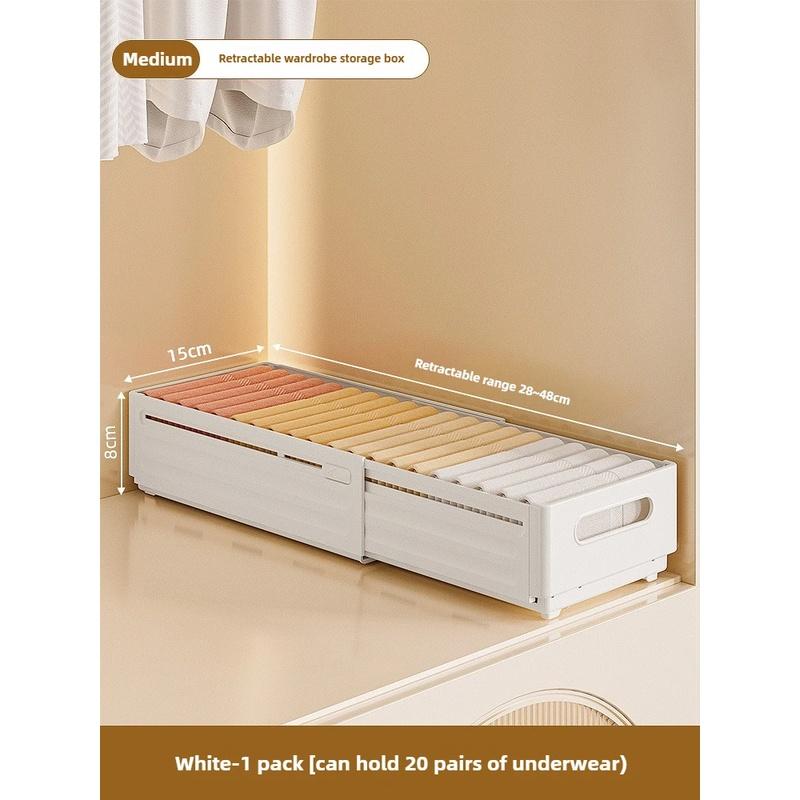 Foldable Fabric Storage Bin, Adjustable Multifunctional Organizer for Clothes Wardrobe Closet Kitchen