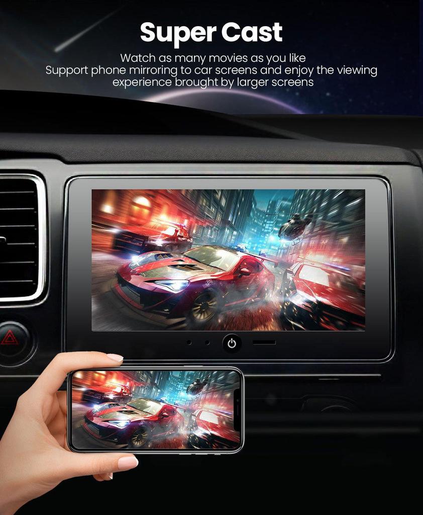 Wireless CarPlay & Android Auto Adapter 4+32G - Compatible with Car Systems for Smart Connectivity