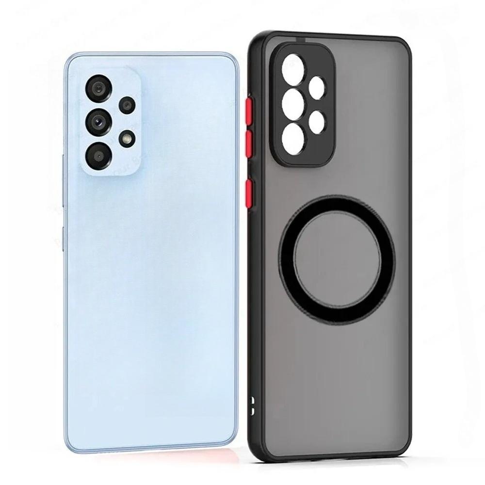 Luxury Magnetic Wireless Charge Case For Samsung A53 A54 A55 A52 A52S A35 A34 A33 A32 A14 A12 A13 A71 5G Shockproof Matte Cover