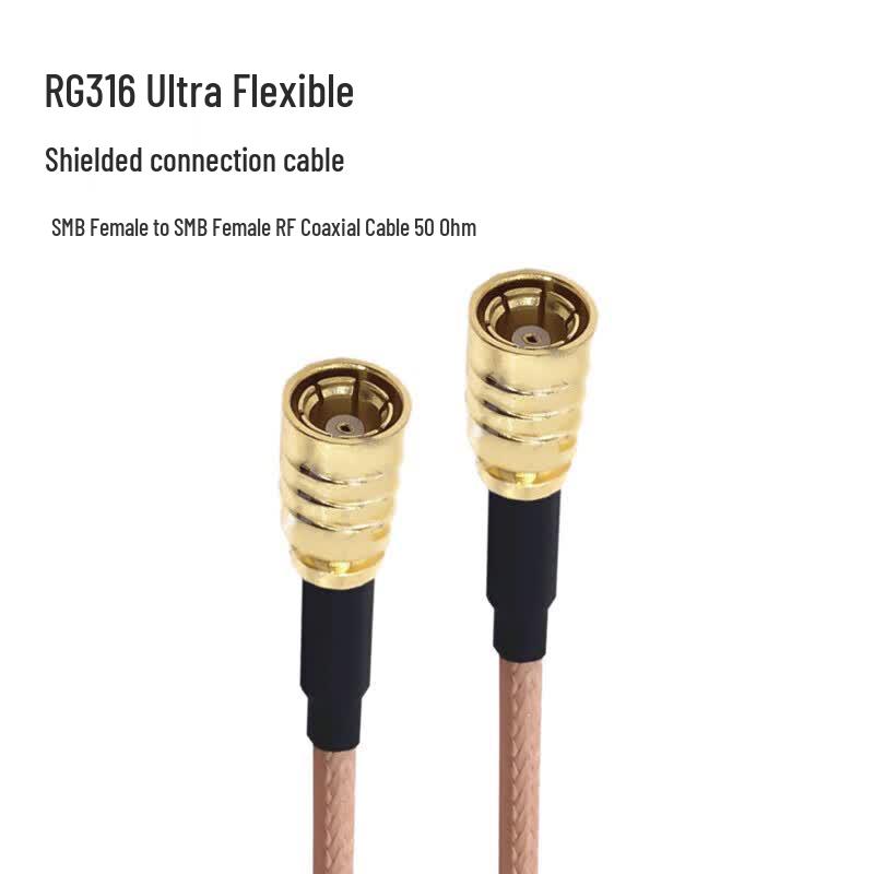 RG316 SMB Female to Female RF Coaxial Jumper Cable