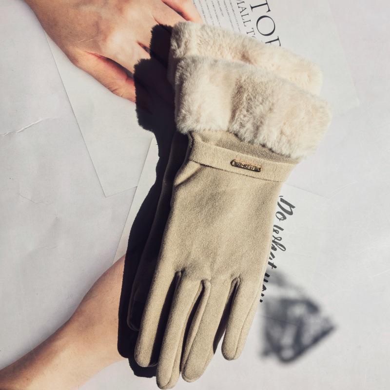 Women's Suede Touchscreen Gloves: Warm, Exclusive for Outdoor Cycling & Driving