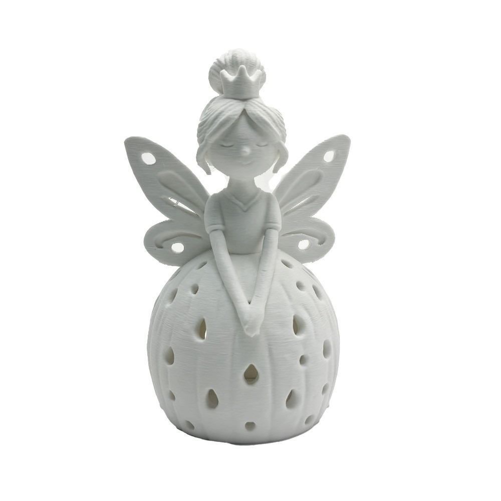 Hollow-out Fairy Girl Figurine Ornaments Desktop Ornaments Cute Fairy Candlestick Desk
