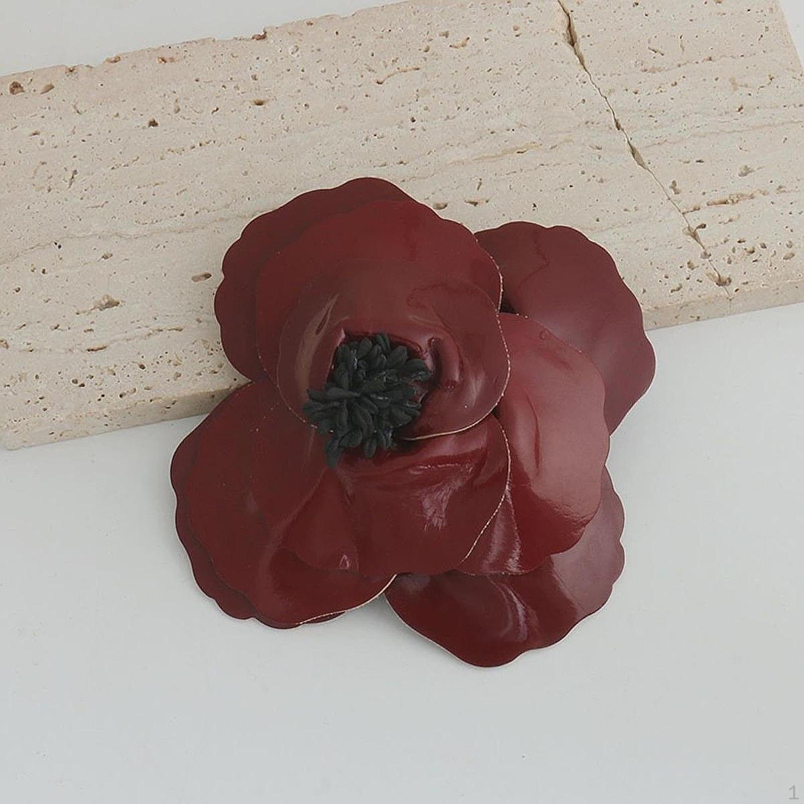 

10 см цветочная брошь-заколка для волос легкая винтажная заколка-лацкан ручной работы для вечеринки красный