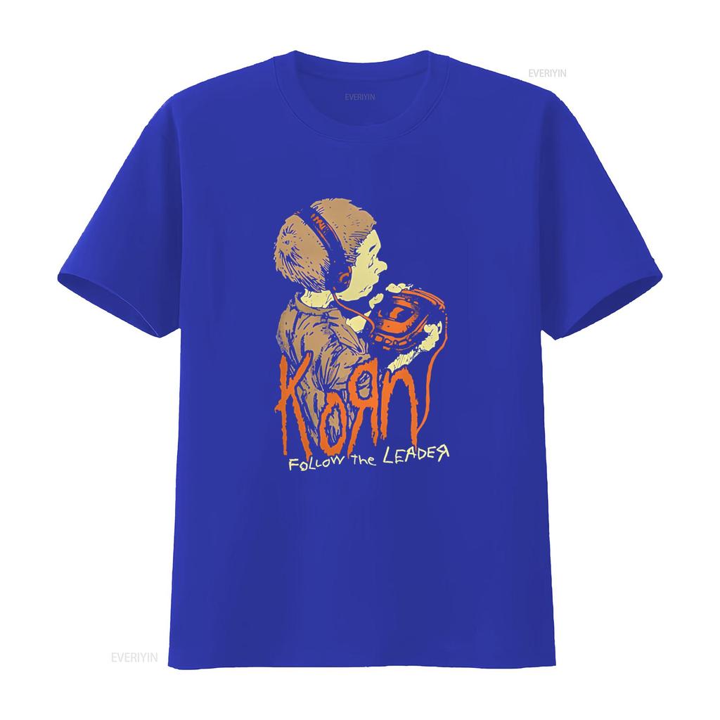Korn Follow The Leader T Shirt Rock Band Tribute Comfortable Cotton No Tag Design Vintage Breathable Streetwear Stylish