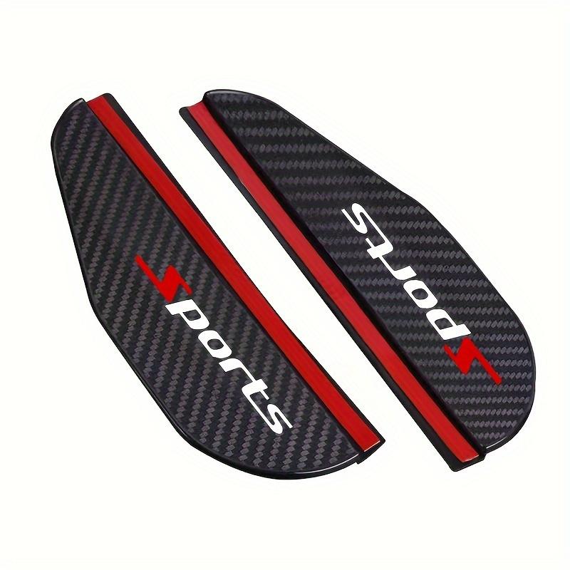 1 Pair Carbon Fiber Rearview Mirror Rain Guards Weatherproof Sun Visors for Enhanced Visibility, Vehicles Mirror Accessory