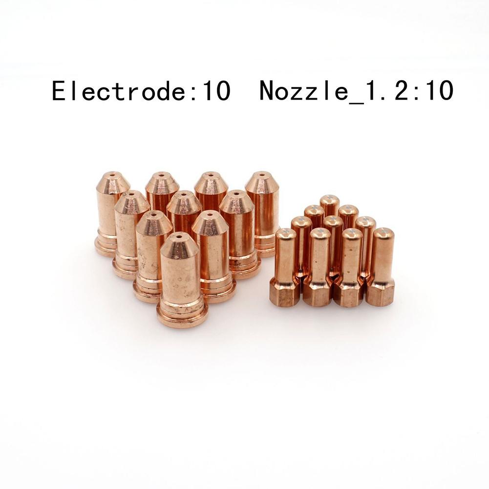 High Compatibility PT100 Plasma For Cutter Electrode 52556 and 51246 Nozzle 1 2mm Tip 20pcs for Efficient Cutting