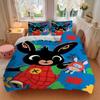 Bing'S Colorful Adventure Print 3Pcs Bedding Setduvet Cover With 2 Bedropillowcase Home Birthday Gift