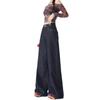 Trendy Personalized Design Straight Jeans Women's Spring and Autumn New High-waisted and Thin Wide-leg Floor-mopping Jeans