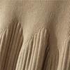 Autumn And Winter Mid-length Solid Color A-line Skirt Casual All-match Knitted Pleated Half-length Skirt Women