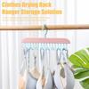 Clothes Drying Rack Easy Installation No Drilling Clothes Hanger Organizer with 8 Hooks Space Saving Closet Storage Rack