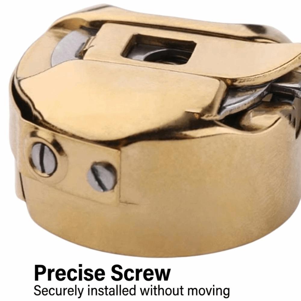Metal Sewing Machine Bobbin Case Titanium Plated Gold Bobbin Holder Smooth Rotation Anti Jam Sewing Machine Accessories