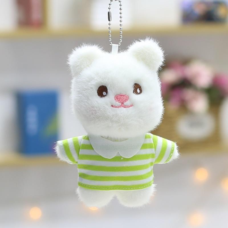 Cute Cute T-shirt Bear Pendant Butter Bear Plush Toy Doll Bag Hanging Ornament Doll Keychain