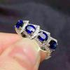 CopperLuxury Oval Blue Cubic Zirconia Ring for Women Fashion Wedding Bands Accessories Party Statement Jewelry