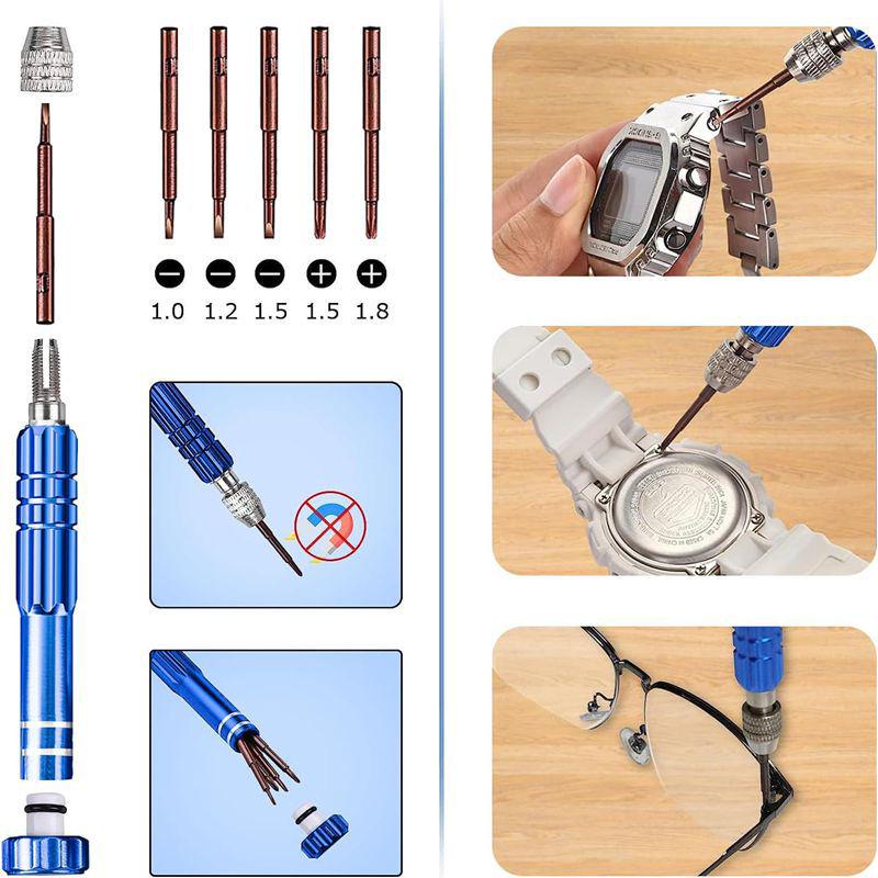 Watch Repair Tool Kit: Case Opener, Battery Replacement, Holder, Back Cover Tool Set