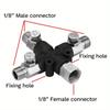 3-Way Airbrush Air Hose Adapters Splitter Manifold Airbrush Accessories Multi Use Airbrush Fittings 1/8" with Adjust Knob Valve