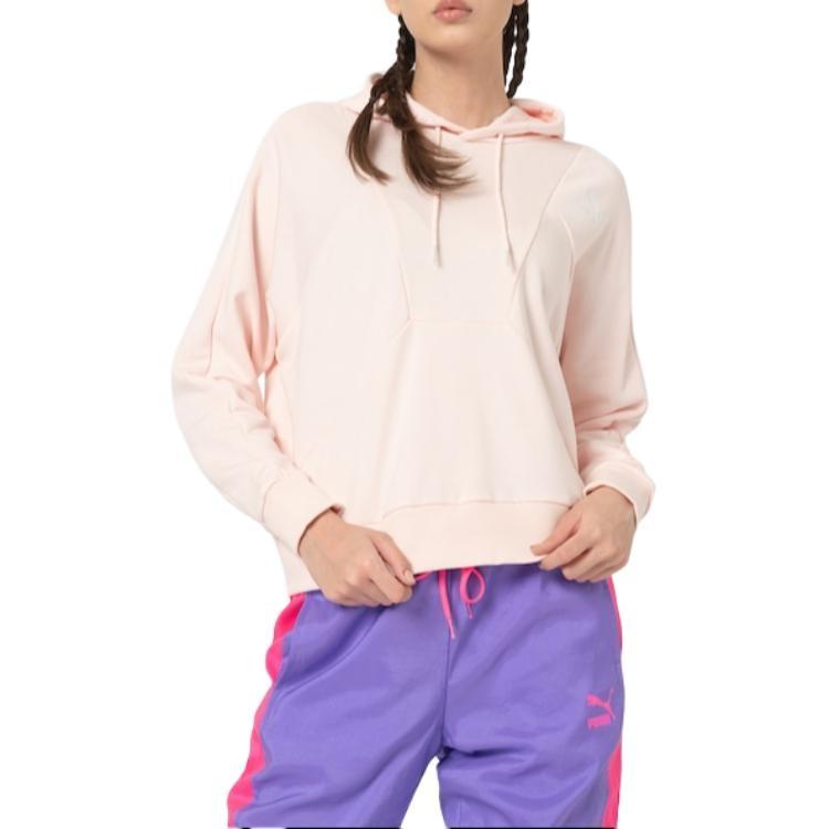 Puma Sweatshirts Women's Light Pink Hooded Moderate Other 597447-17