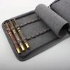High Appearance Pen Container Bag Large Capacity Fountain Pencil Case 10 /24/48 Slots Dustproof Zipper 4 Colors Children Gifts