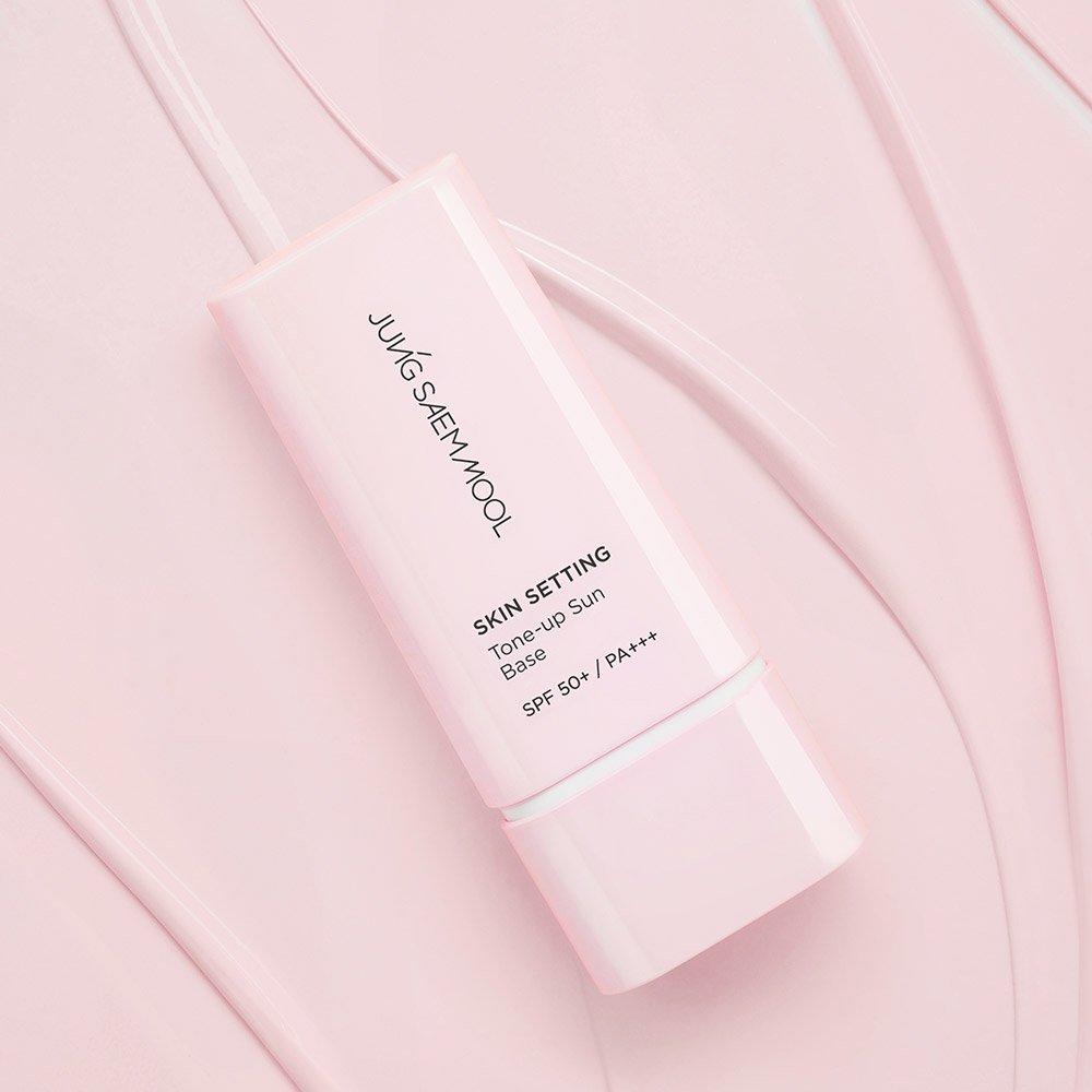 JUNG SAEM MOOL Skin Setting Tone-Up Sun Base 40ML + Water Cream Light Mast X 3 Sheets
