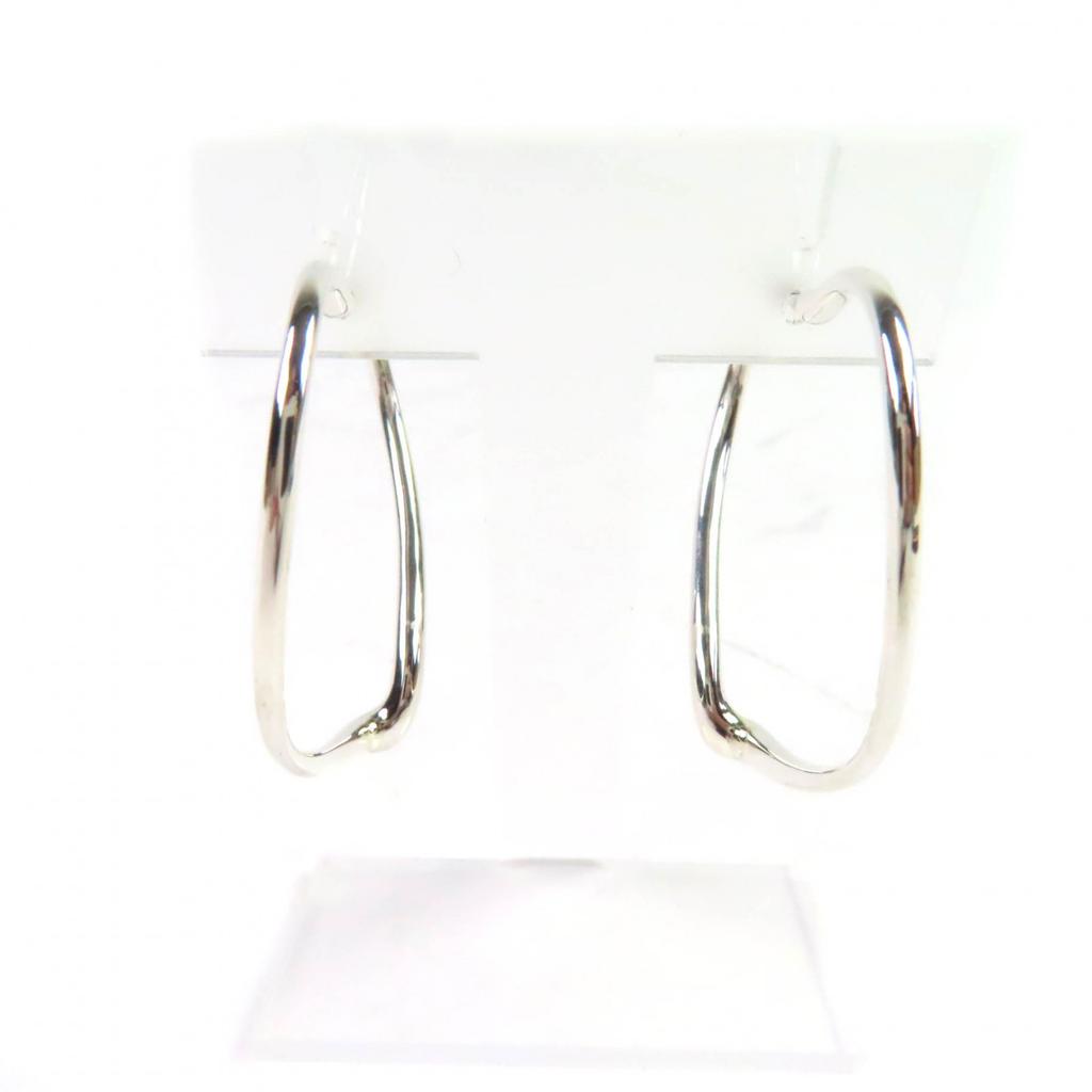 Excellent TIFFANY&Co. Pierce Open Heart Hoop Pierce, Medium Silver SV925 Women Used